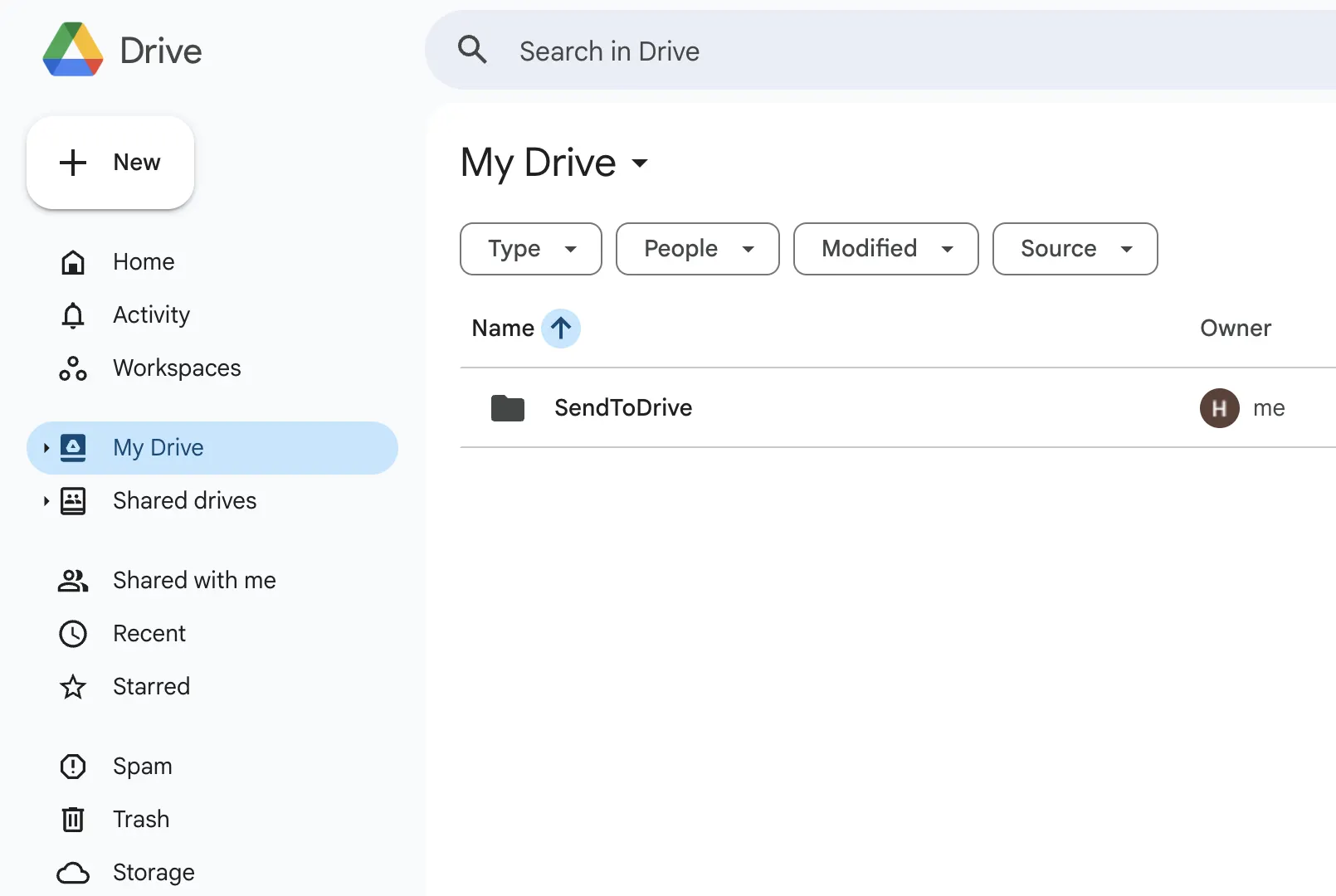 Dashboard Google Drive