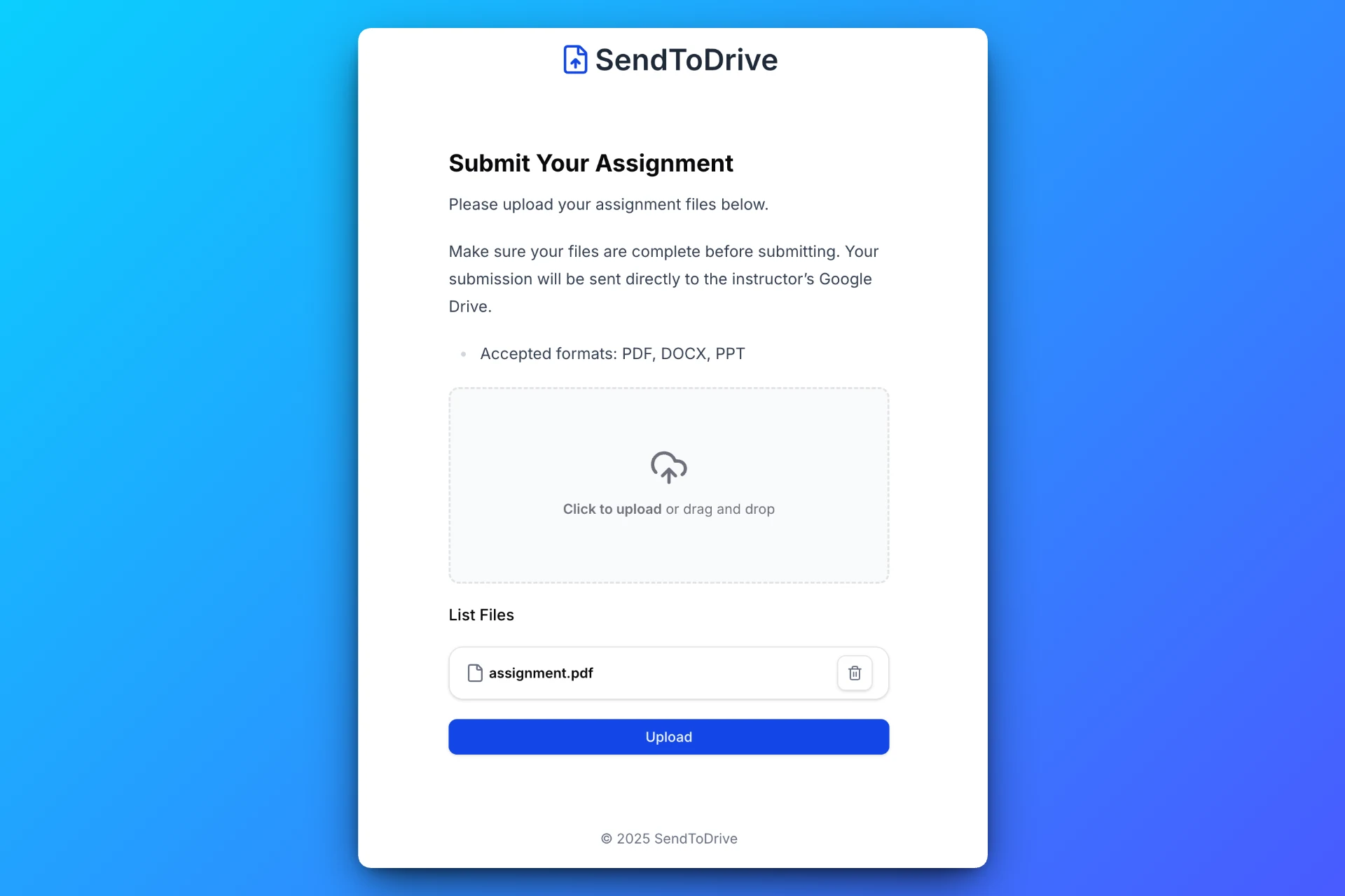 Others upload files without Google Drive access